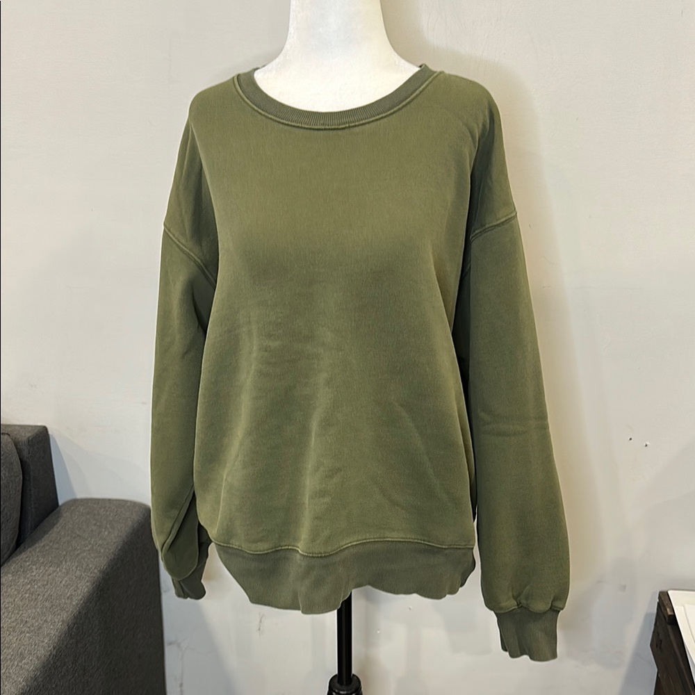 TNA‎ Oversized Crewneck Olive Green Sweatshirt